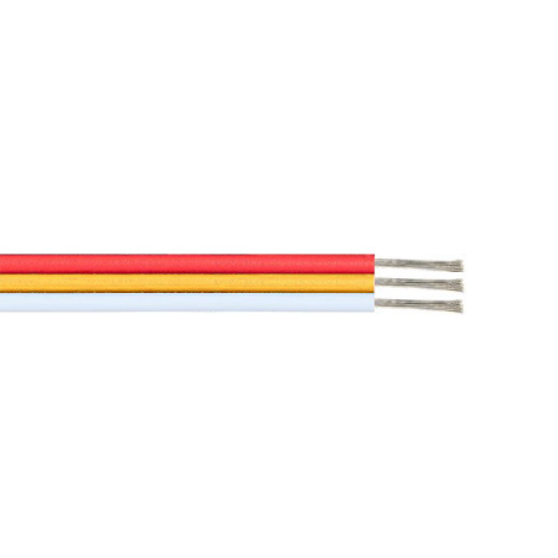 ^3 WIRE(RED-YELLOW-WHITE) 100M SPOOL (17*0,12mm)