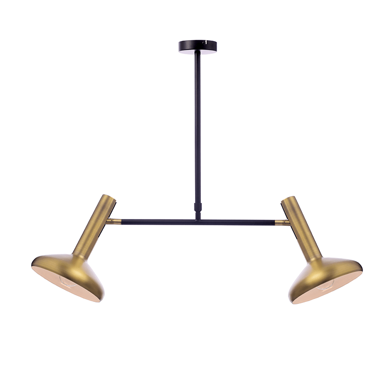 NETTO ΚΡΕΜΑΣΤΟ Φ/Σ 2ΧΕ27 ΟΡΕΙΧΑΛΚΟ+ΜΑΥΡΟ 69Χ20XΗ92CM SHERLOCK