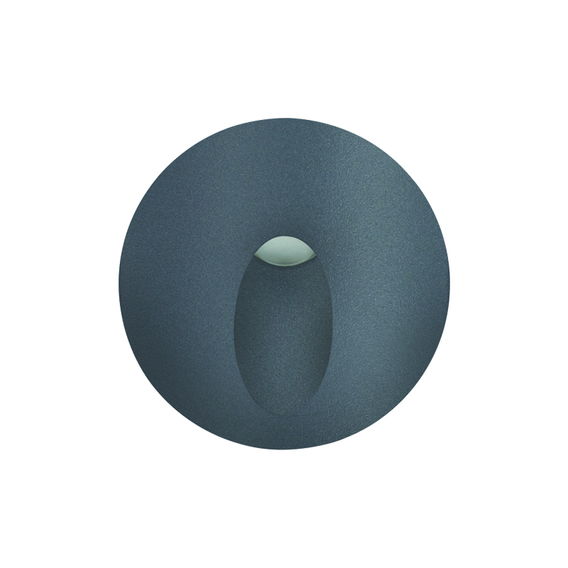 LED HP WALL RECESSED LUMINAIRE 3W 55LM 230VAC 3.000K DARK GREY CRI80 IP65 30.000HRS(INSTAL BOX INC)