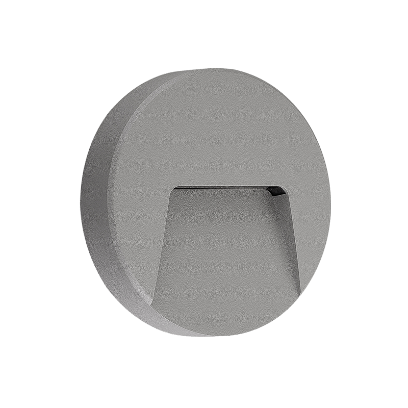 LED WALL ROUND LUMINAIRE GREY 230V AC IP65 3W 3000K 200LM RA80