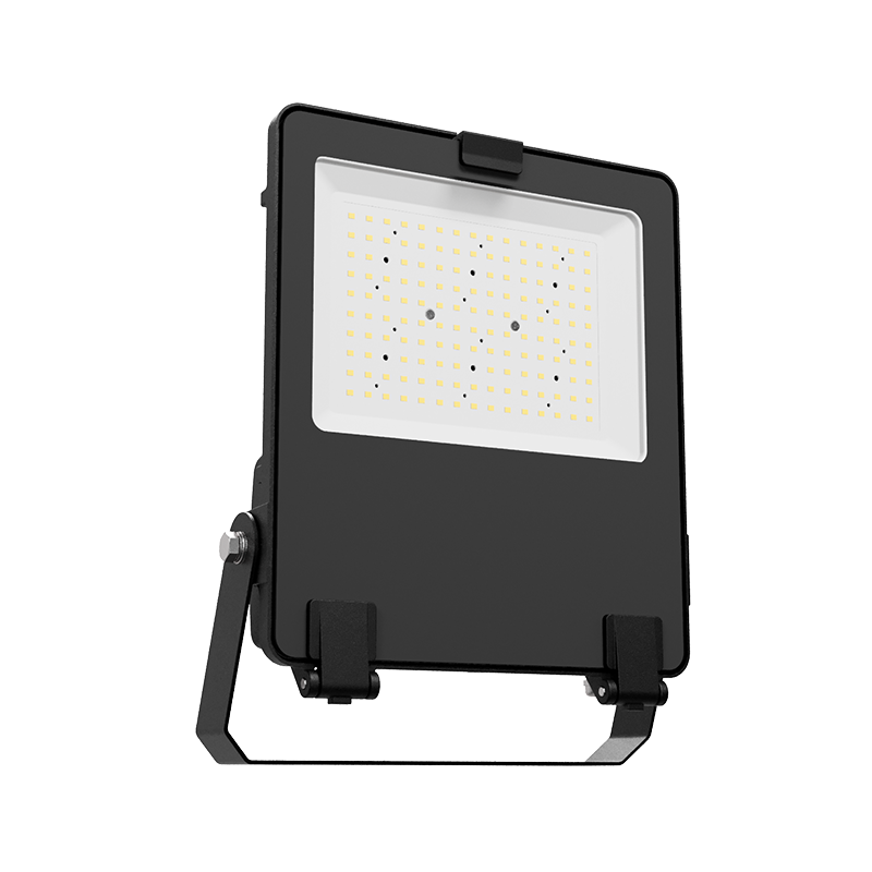 LED floodlight, 100W, 220-240v, CRI>70, 155lm/W,110° tempered glass, 5 years warranty, IP66, IK08, 3