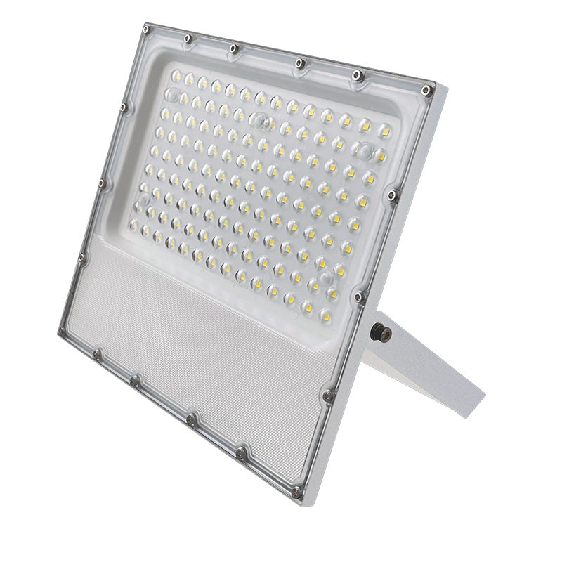 LED SMD WHITE FLOOD LUMINAIRE IP65 100W 6000K 12000Lm 100-277V AC RA80 IK08 5YRS BREATHING VALUE