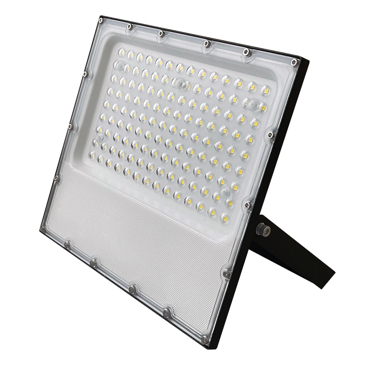 LED SMD BLACK FLOOD LUMINAIRE IP65 150W 6000K 18000Lm 100-277V AC RA80 IK08 5YRS BREATHING VALUE